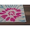 Homeroots 7 x 10 ft. Gray & Pink Tropical Flower Area Rug 385427 - alternate 2